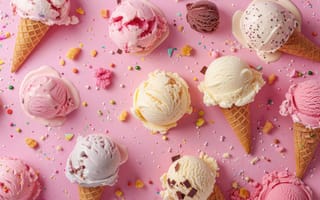 Картинка colorful, мороженое, cone, ice cream, рожок