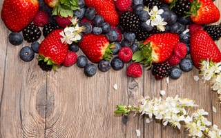 Картинка ягоды, малина, клубника, голубика, fresh, strawberry, ежевика, berries