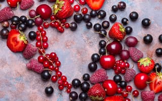 Картинка ягоды, малина, strawberry, клубника, fresh, berries, смородина