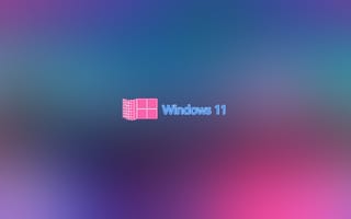 Картинка Microsoft, Microsoft Windows, blurred, simple, Майкрософт, neon, Виндовс
