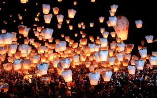 Картинка Festival, Skylantern, Taiwan