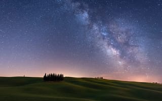 Картинка Ночь, Звезды, Красота, Космос, Бесконечность, Milky Way, Млечный Путь, Поля