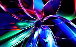 Картинка цветок, abstract, сплетение, абстрактный, красочный, Glassy, flower, Colorful