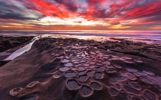 Картинка Облака, Горизонт, Space, United States, Horizon, Калифорния, США, Clouds