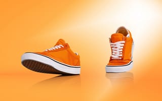 Картинка abstract, art, new, shoes, orange, shopping, sneakers, color