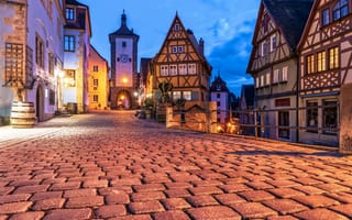 Картинка здания, башня, мостовая, Германия, Бавария, дома, Germany, Bavaria