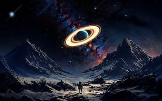 Картинка universe, Lone, Gateway, astronaut, unknown