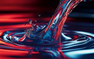 Картинка colorful, red, liquid, Pouring, blue, AI Art