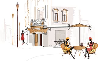 Картинка улица, рисунок, ковка