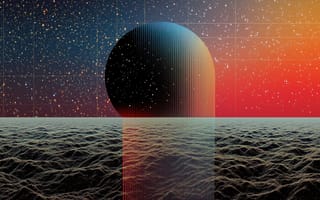 Картинка lights, abstract, neon, retrowave, retro, patt, futurism