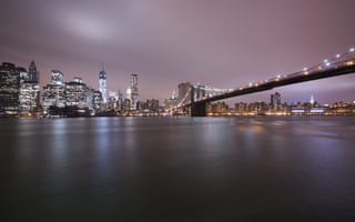 Картинка light, sea, bridge, buildings, water