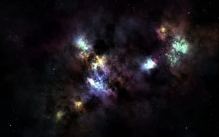 Картинка nebula, звезды, пространство, туманность, созвездие, бесконечность