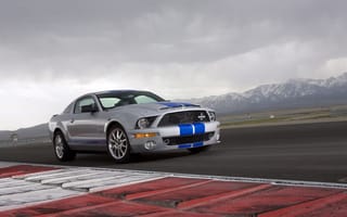 Картинка Shelby, GT500KR, muscle car, гоночный трек, горы