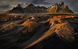 Картинка горы, mountain, Stokksnes, пейзаж, Iceland, Vestrahorn