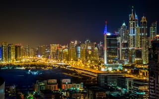 Картинка ночь, город, Dubai