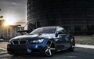 Картинка BMW, БМВ, Deep Concave, Синяя, Диски, E92, Тюнинг