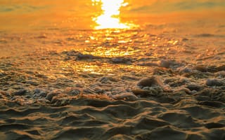 Картинка песок, море, Таиланд, закат, Пхукет, Phuket, Thailand