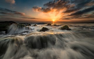 Картинка море, волны, waves, утро, morning, sea