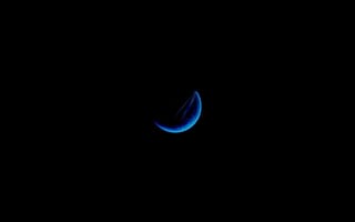 Картинка луна, голубая, темнота