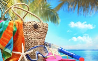 Картинка accessories, отдых, sun, sea, vacation, лето, пляж, солнце, summer, beach, море, каникулы