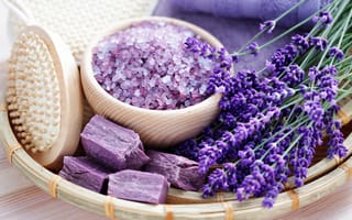 Картинка lavender soap, морская соль, лаванда, цветы лаванды, лавандовое мыло, lavender, lavender flowers, sea salt