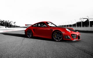 Картинка Porsche, порше, трек, тюнинг, GT2 RS, Techart, 911, красный, порш
