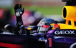 Картинка Renault, Гонщик, Red Bull, Болид, Hybrid, Turbo, Formula 1, Vettel