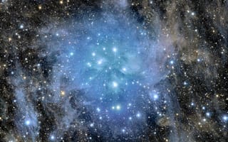 Картинка M45, скопление, Плеяды