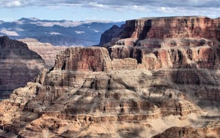 Обои пейзаж, горы, каньон, National Park, Аризона, Grand Canyon, небо