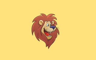 Картинка лев, светлый, счастливая морда, lion