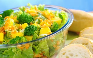Картинка еда, зелень, овощи, брокколи, хлеб, салат, полезное