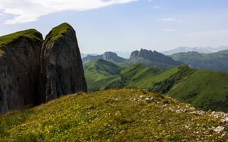 Картинка гора, Тхач, лето, Россия, Адыгея, горы