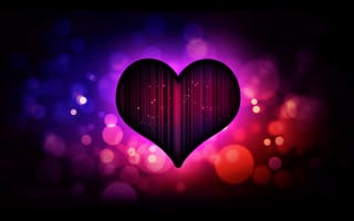 Картинка фиолетовый, темный, сердце, любовь
