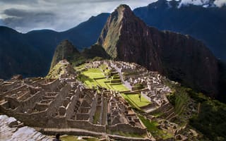 Обои горы, руины, Мачу-Пикчу, развалины, город, инки, небо, Перу