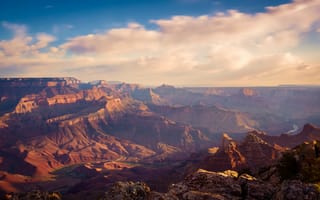 Картинка USA, sky, Grand Canyon, Colorado, clouds, view, Arizona, America, United States of America, sunrise, National Park