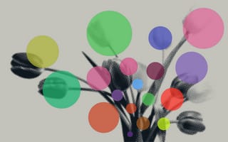 Картинка круги, цветы, Поп-арт, Pop-art, разноцветные