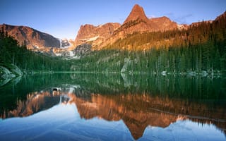Обои природа, горы, отражение, озеро
