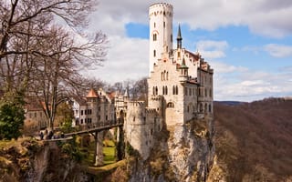 Картинка Замок, Лихтенштайн, средневековье, германия