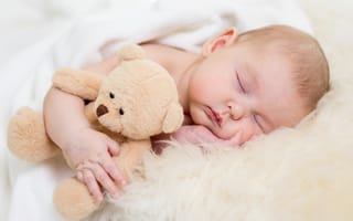 Картинка дети, игрушка, сон