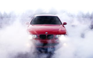 Картинка car, пробуксовка, красный, дым, burnout, e39, обоя, автомобиль, m5, bmw, бмв, кар, м5, imolaRed, smoke
