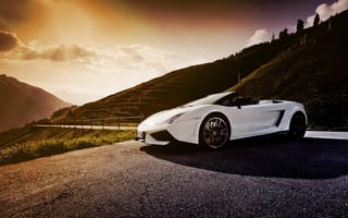 Картинка Lamborghini, supercar, LP-570-4, ламборгини, Gallardo, дорога, Spyder