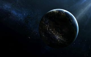 Картинка planet, цивилизация, звезды, space, свет