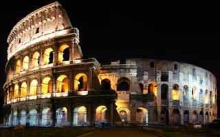 Картинка Рим, Колизей, Италия, ночь