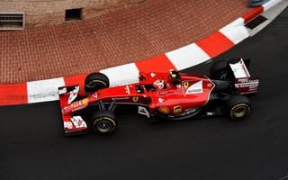 Картинка Ferrari, Formula 1, 2014, Monte Carlo, F14T, Kimi Raikkonen