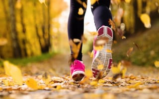 Картинка jogging, running shoes, autumn, exercise