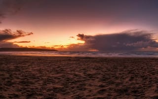 Картинка море, песок, закат, пляж, 152