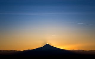 Картинка Rocky Butte, силуэт, гора, пейзаж, Oregon, Portland