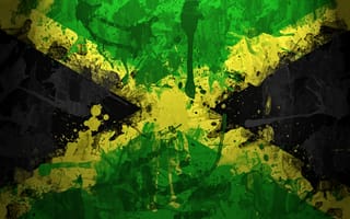 Картинка Ямайка, флаг, краски