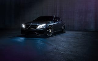 Картинка Mercedes-Benz, Ligth, AMG S, California, E63, Dark, Motorsport, Sonic, Nigth, Front