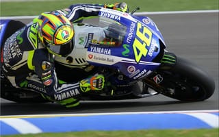 Картинка Мотоцикл, Race, Moto, Rossi, Поребрик, MotoGP, Yamaha
